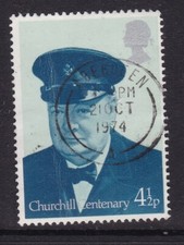 GB Postmark Aberdeen 1974 Winston Churchill 4d VGC