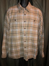 WRANGLER Brown Plaid FLANNEL Long Sleeved Mens Warm Shirt XL