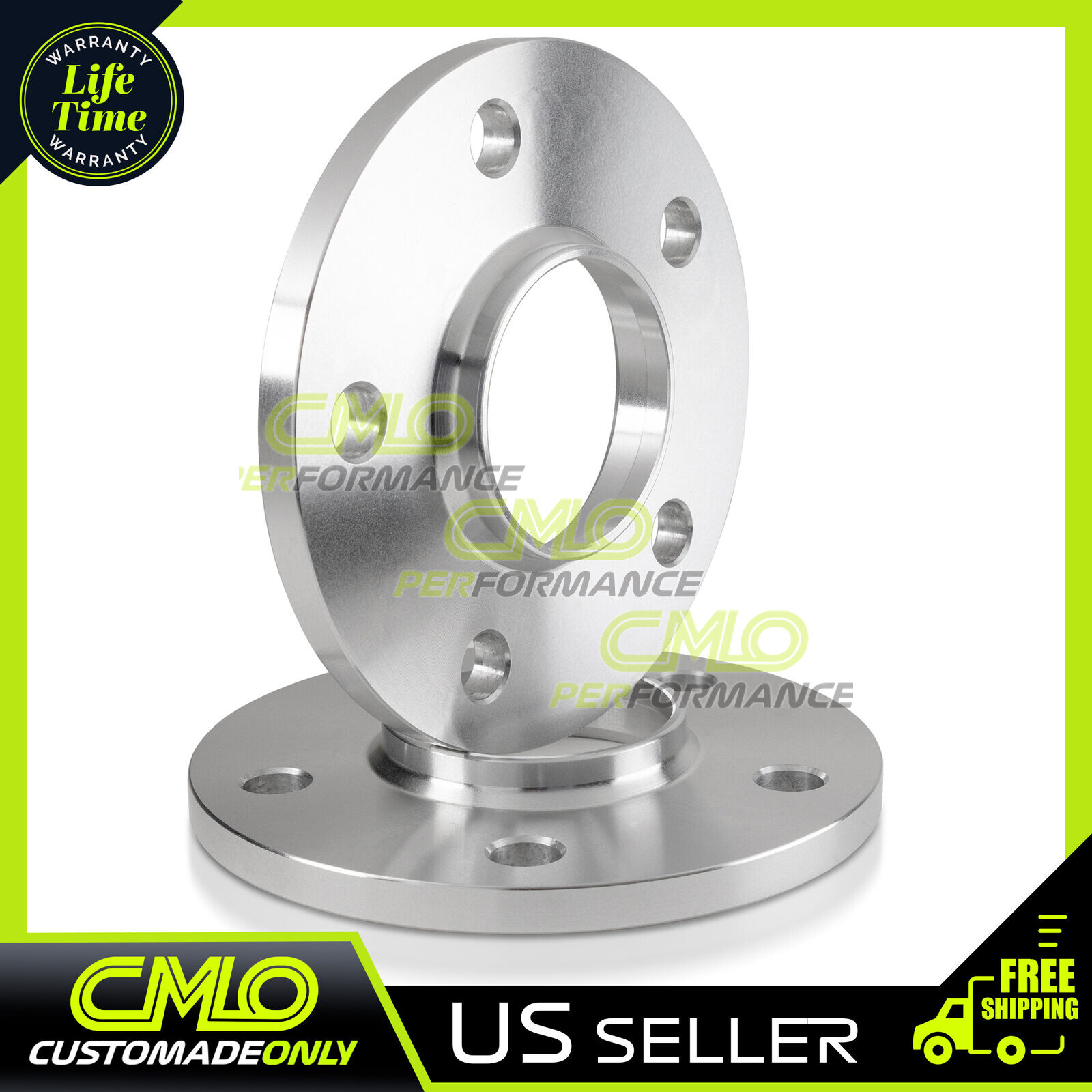 5x130 Wheel Spacers – 20mm Hubcentric 71.5 CB, 6061-T6 Aluminum, Silver Anodized – VelocityRacing 2 thumbnail image