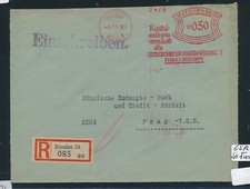 51871) RZ Dresden 24 ee, 50PF AFS Deutsche Bank...1930, selt.CSR So-Tarif !!