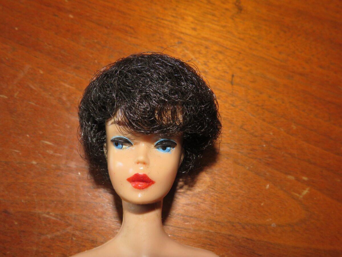 Vintage Greasy Face Early Bubble Cut Barbie Raven Hair eBay