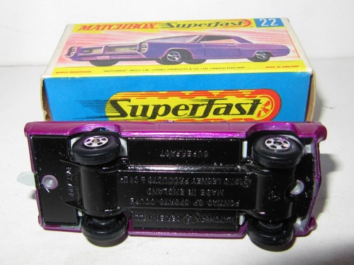 MATCHBOX SUPERFAST No.22 PONTIAC COUPE 'DARKER PURPLE' MIB MINT / BOXED - Picture 9 of 11