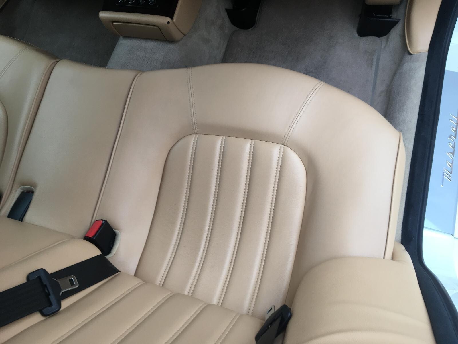 2008 MASERATI QUATTROPORTE Rear Back Seat Bench Tan Leather RIGHT PASSENGER SIDE