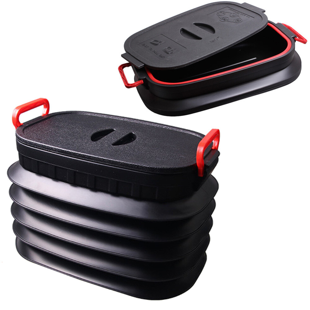 Outdoor Folding Fishing Camping Car Washing Hiking Water Bucket Barrel 9L A T1J8