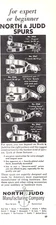 North & Judd Spurs Mfg Co One-Piece Construction New Britain CT Vtg Mag Print Ad