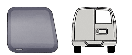 Fixed 'All-Glass' Look Window for Right Rear Door - 1997+ Chevy/GMC Vans 23-5/ - Picture 2 of 3