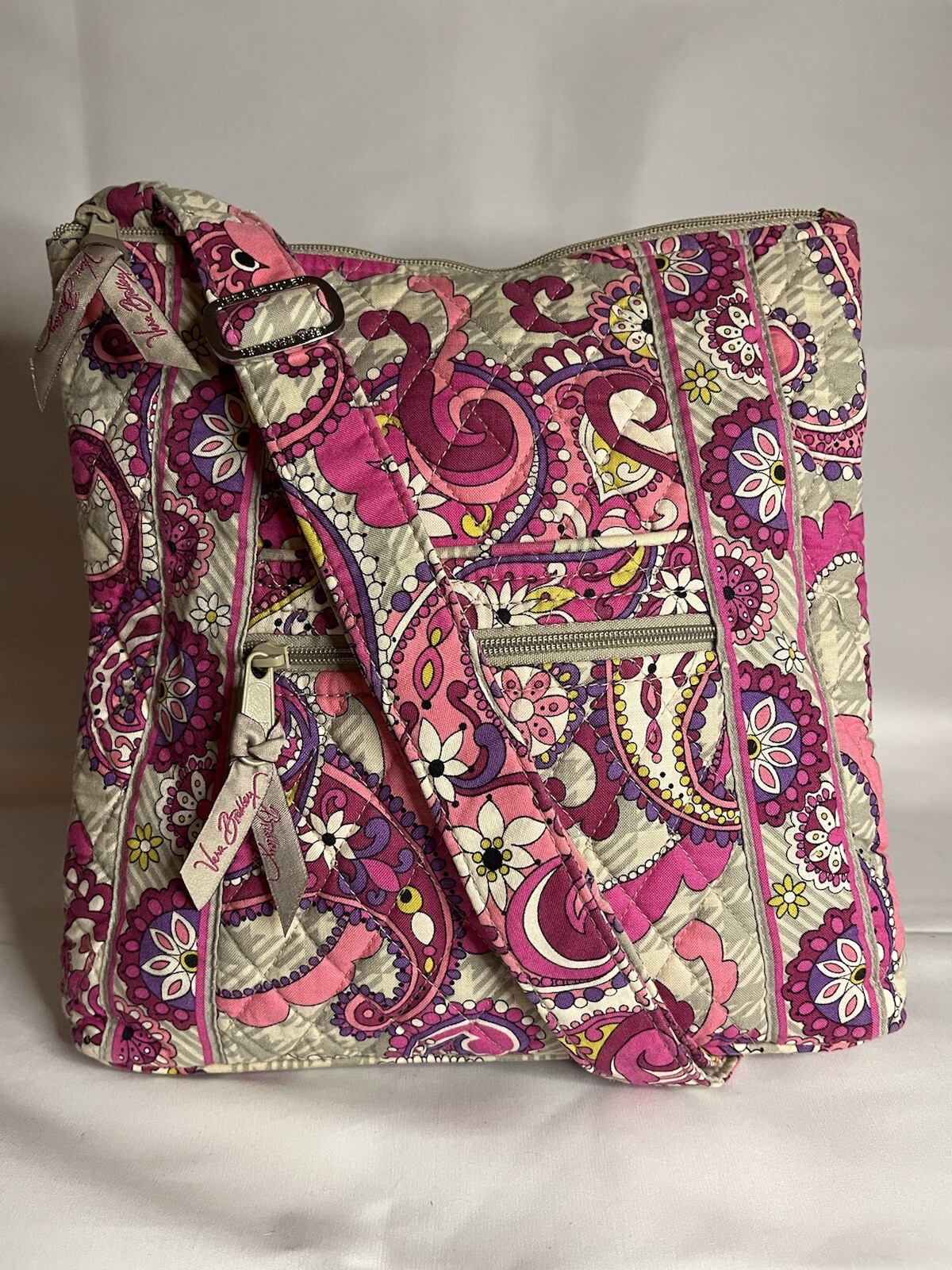 Vera Bradley Paisley Meets Plaid Crossbody Hipster Pu… Gem
