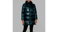 Nwt  $ 240 Stylus Green Gables   Long Puffer Heavyweight  Coat Jacket Large