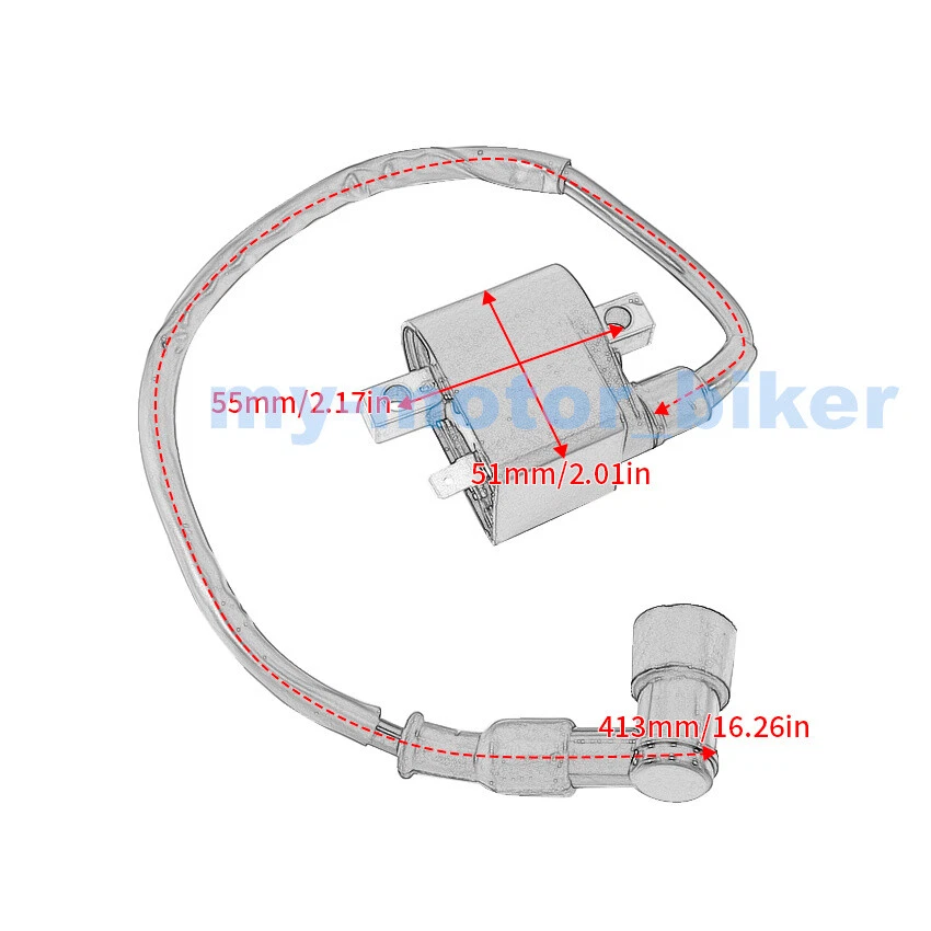 Bobina de encendido para Suzuki JR50 84-06/JR80 01-06/DS80 1985-2000/RG80 85/87/88/1991 Foto 2 de 4