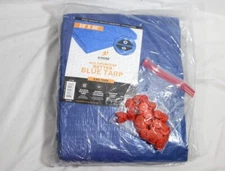 NWT Xpose Safety Brand Blue Tarp with Roof Tacks - 20x30ft