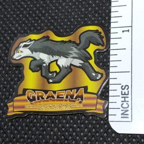 Mightyena Pokemon Mini Sticker Seal 2010 Anime Very Rare Japanese Nintendo F/S - Picture 6 of 7