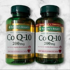LOT OF 2 Nature's Bounty CoQ-10 200mg 80 Softgels EXP2026+ NEW SHIPPING