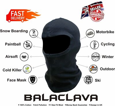 Balaclava Open Face Mask Motorcycle Motorbike Under Helmet