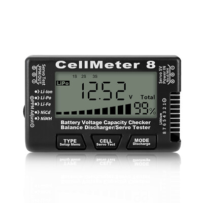 Digital  Checker 8 in 1 Li-ion  Tester Lipo  NiMH Voltage B1R4
