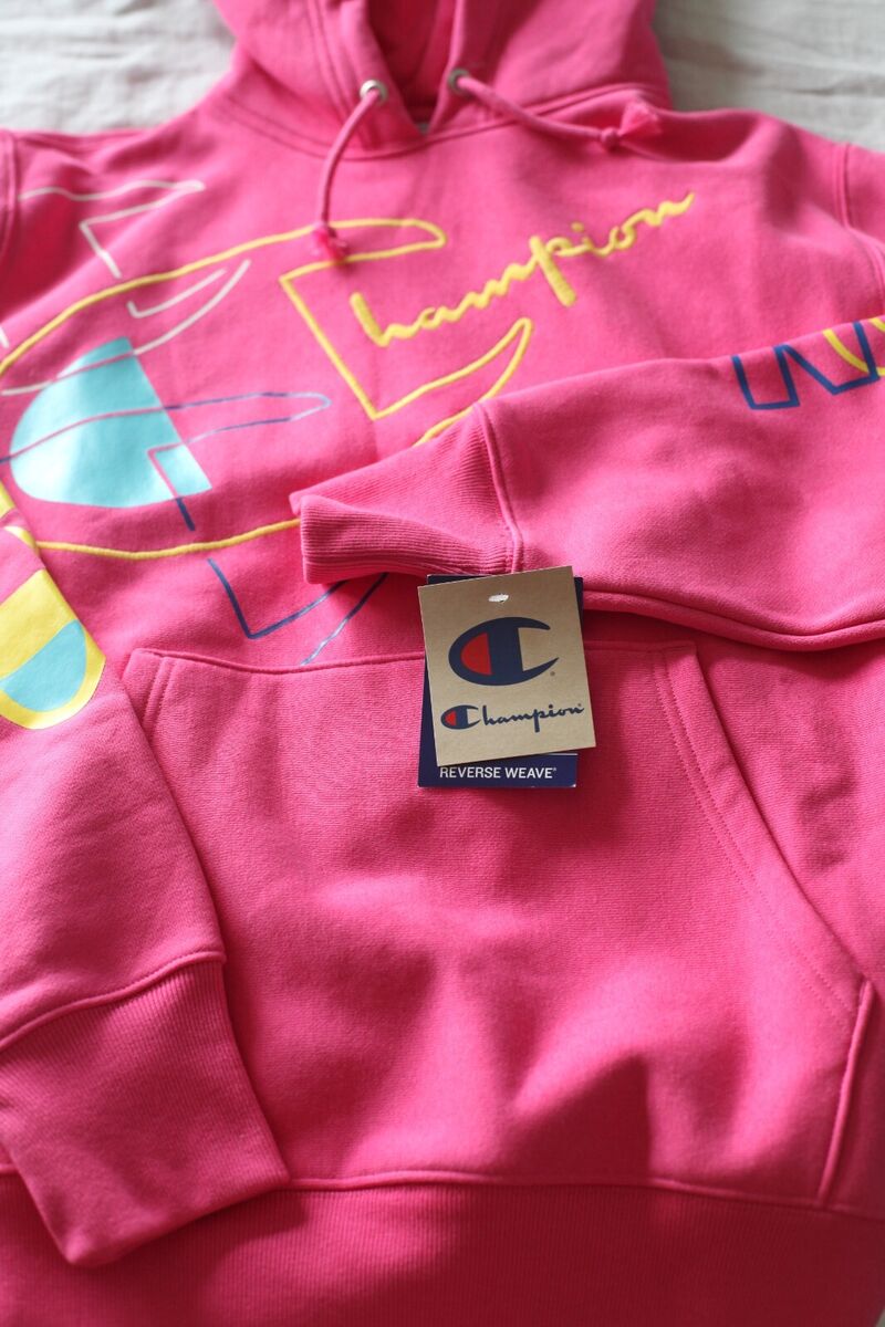NEW! Champion Reverse Weave Hoodie Coral Pink Sweatshirt NEW! Champion Reverse Weave Hoodie Coral Pink Sweatshirt