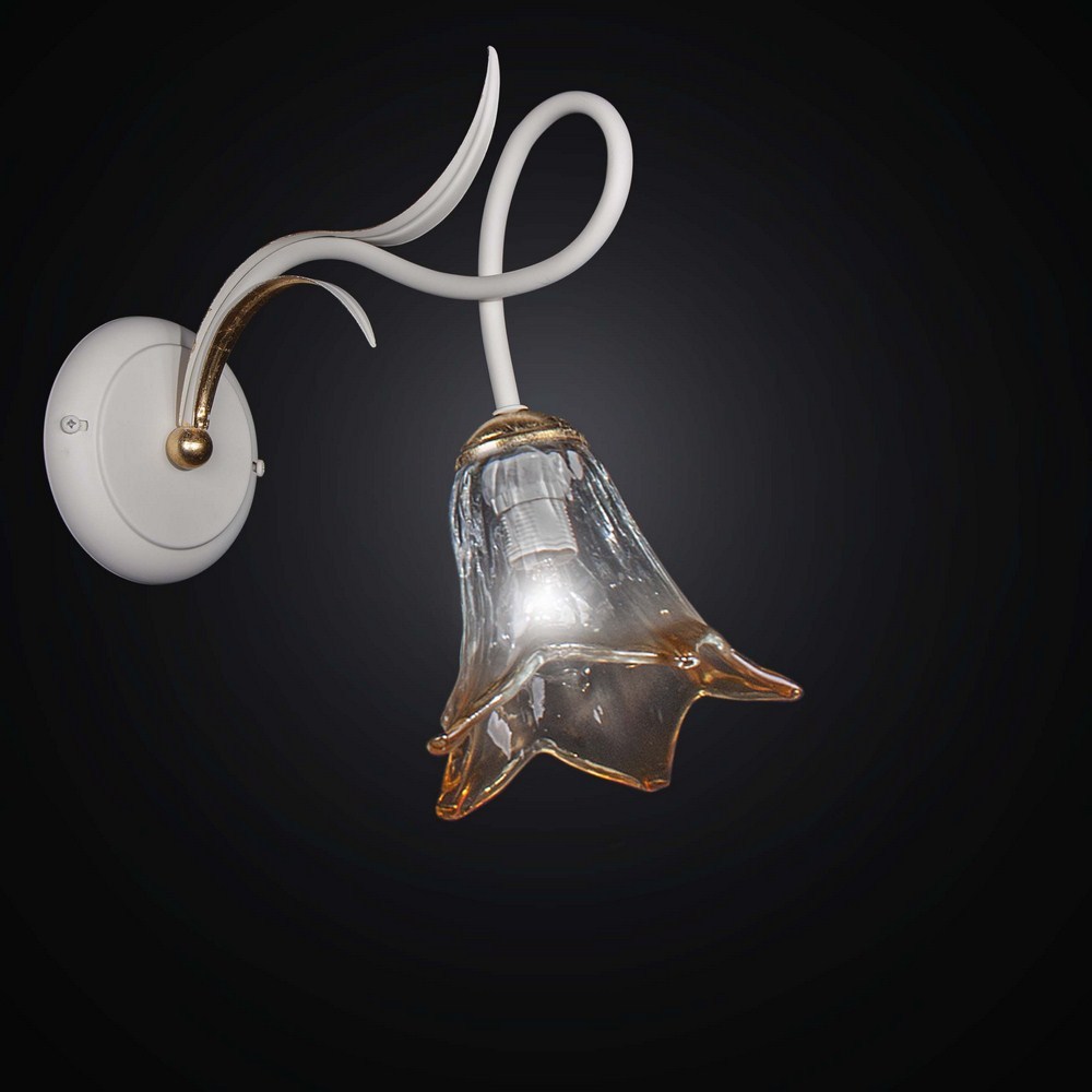 Applique Ferro Battuto Panna e Oro BGA 2582/A1 | Illuminazione Classica
