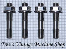 Yamaha RD350LC stainless steel exhaust studs with flange nuts, Qty 4. ES16