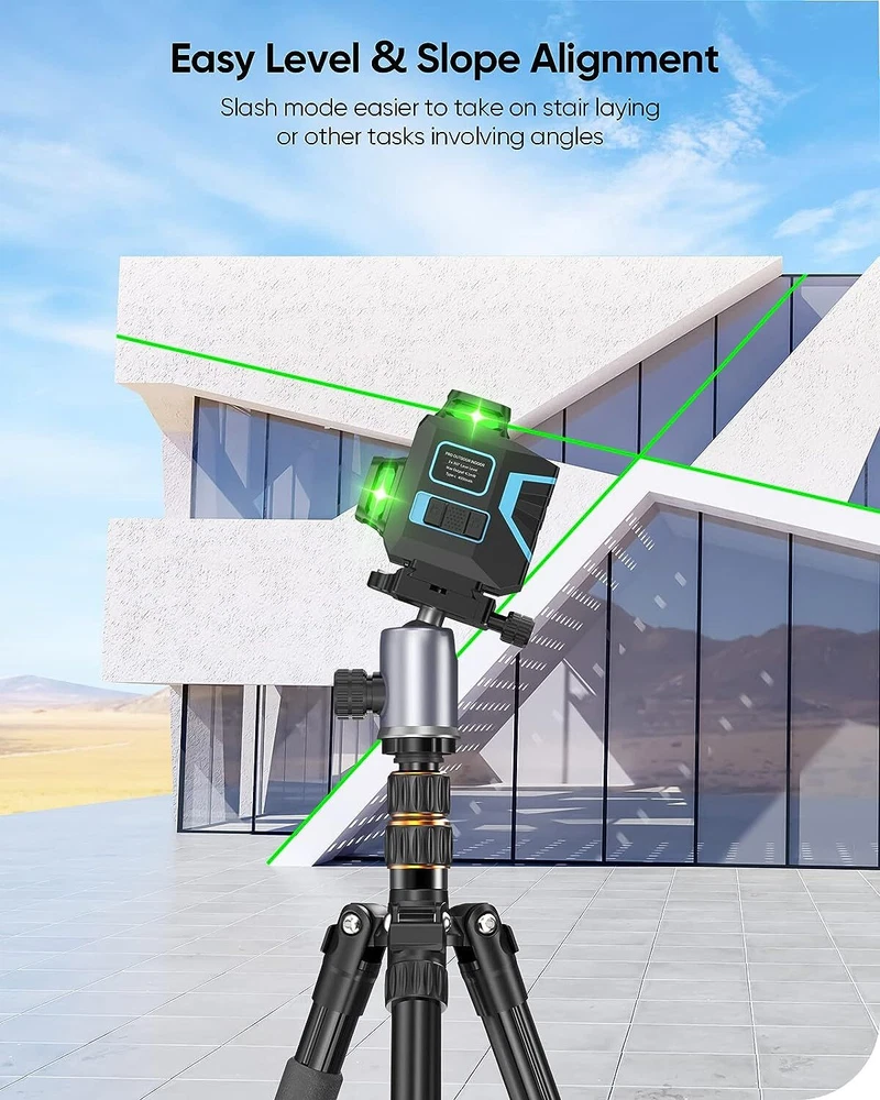 Laser Level Self Leveling Green 3D Cross Line 3x360 Horizontal Vertical 12 Line
