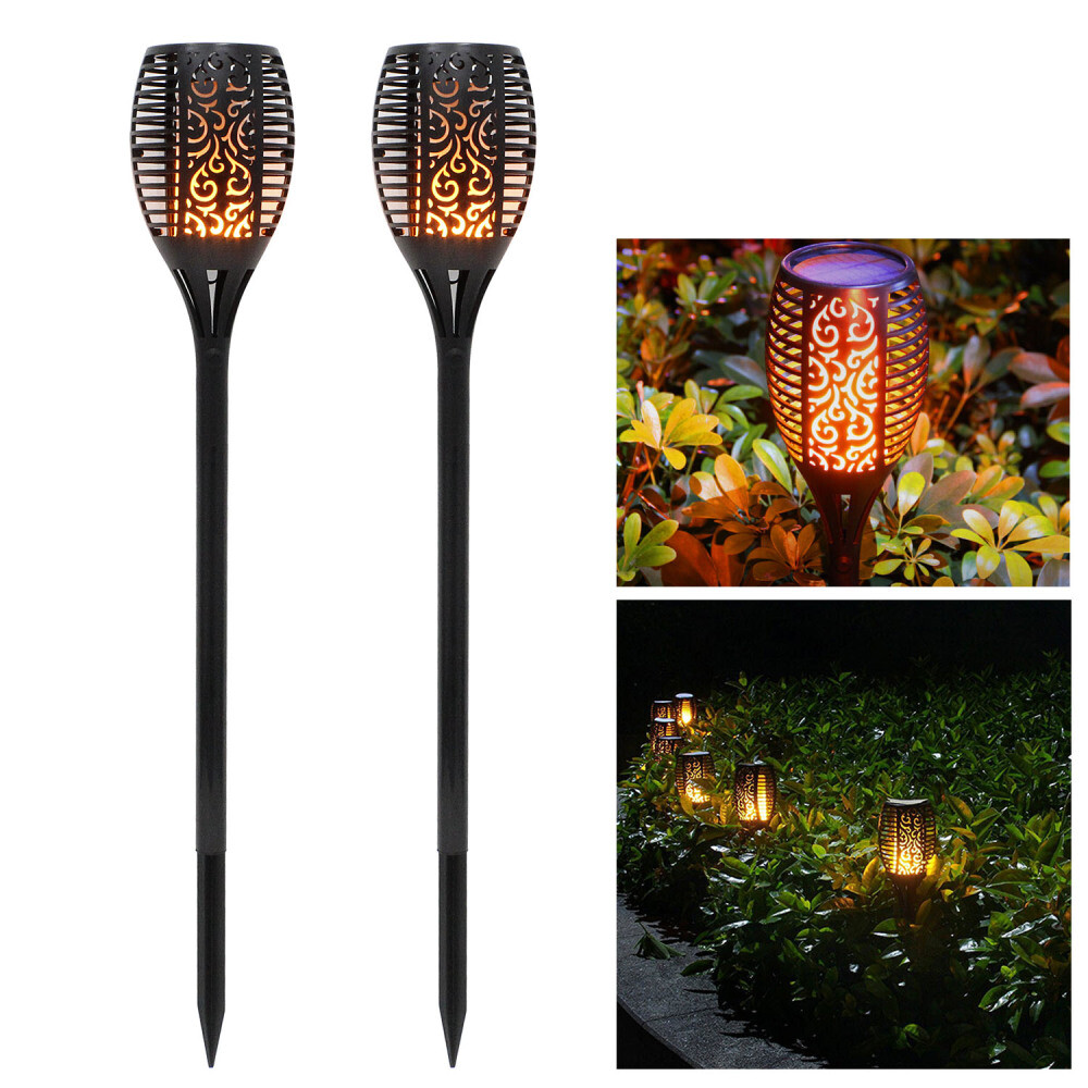 LED Gartenleuchte Solar Fackel Garten 96leds Solarleuchte Solarlampe