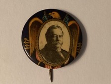 1908 William Howard Taft Presidential Campaign Button 1  1/4” TAF-66
