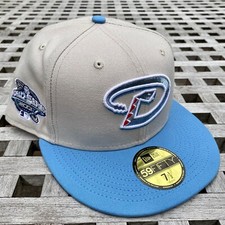 Arizona Diamondbacks Iced Stone 2001 WS Patch New Era 59FIFY Topperz Hat 7 1/2