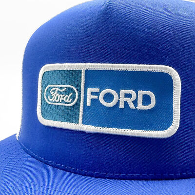 レトロハッピ Ford Retro Trucker Hat Embroidered Ford Logo Patch on Yupoong 6006