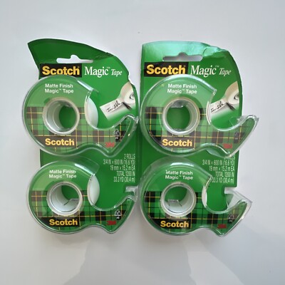 Scotch(R) Magic(TM) Tape in Dispensers 3/4in. x 600in  W/Dispenser 2 Pack