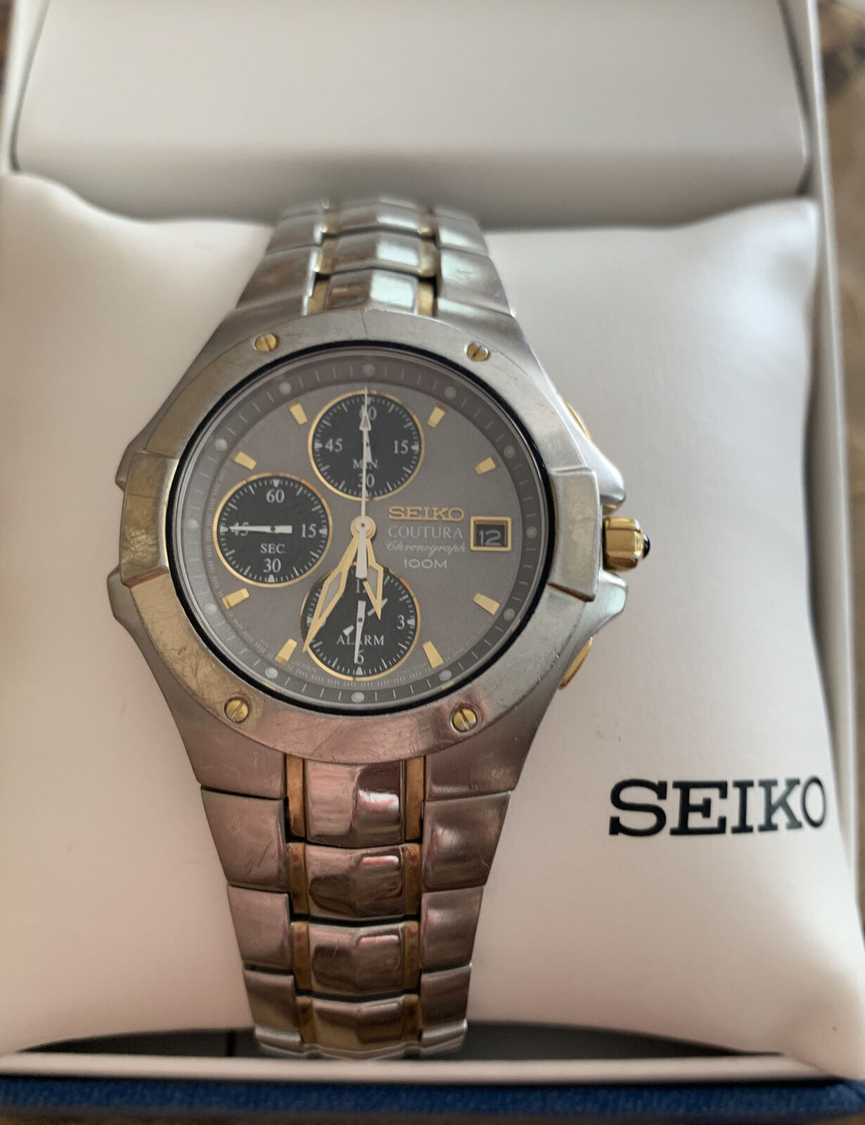 SEIKO Coutura (7T62-0FA0) Chronograph 100M ***LOOK!!***NEEDS NEW BATTERY  29665134820 | eBay