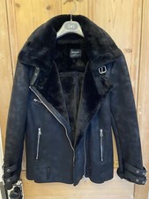 Giacca aviatore nera riservata, taglia 8