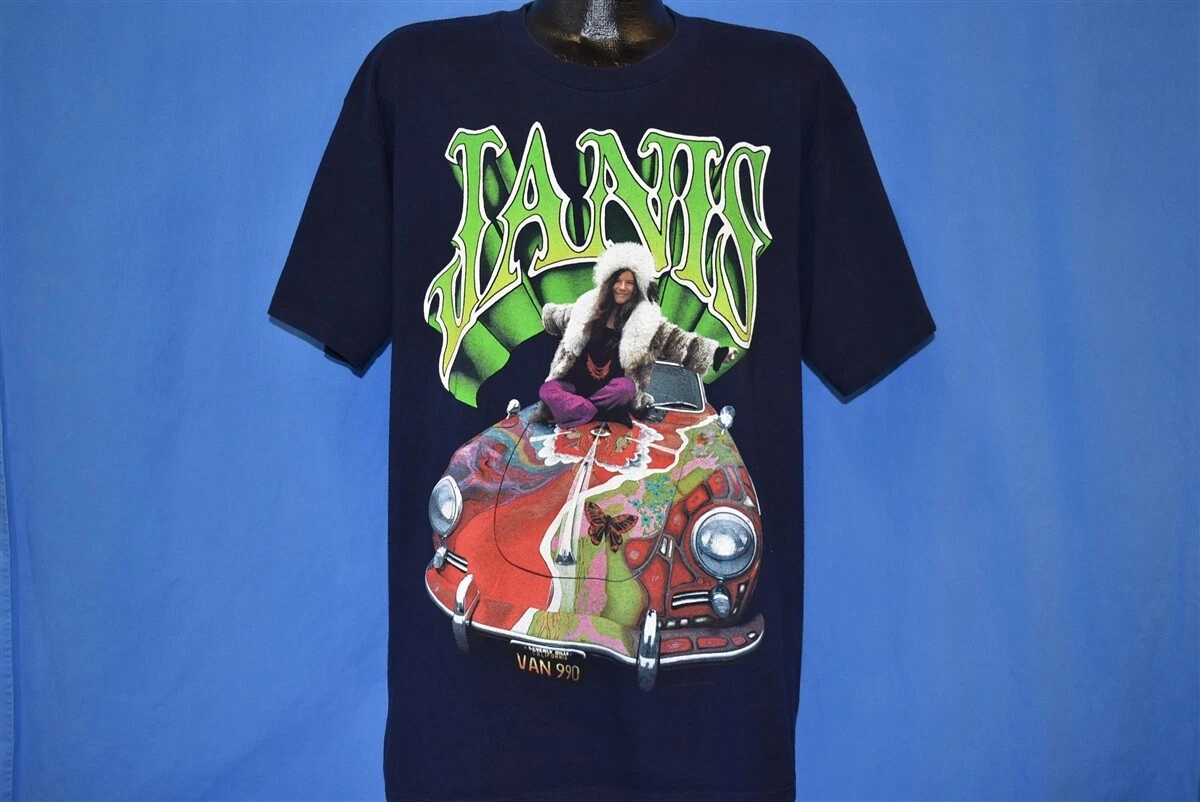 vtg 90s JANIS JOPLIN PSYCHEDELIC ROCK HIPPIE VAN 990 CAR BEVERLY HILL  t-shirt XL