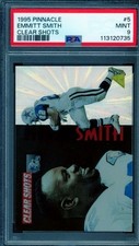 Emmitt Smith Card 1995 Pinnacle Clear Shots (pop 8) #5 PSA 9