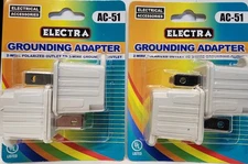 4 Pack Grounding Adapters – 2-Prong to 3-Prong Outlet Converters