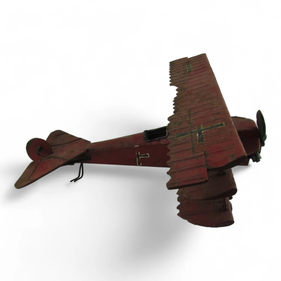 Fokker Dr.I Barón Rojo Triplano Metal Avión Modelo 12 pulgadas Envergadura Escritorio Decoración Foto 3 de 4