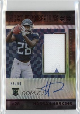 2022 Illusions Trophy Collection Red /99 Hassan Haskins #126 Rookie Auto RC 04tw