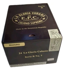 Cigar Box Empty Wood La Gloria Cubana Dark Brown 4.5x6x7.5 inch
