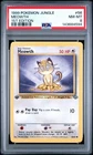 PSA 8 1st Edition Meowth Pokémon Jungle 1999 #56 Near Mint Common Fresh Slab