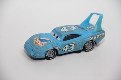 Disney Pixar Cars Damaged King #43 Mattel 1:55 Diecast Metal Toy Car Blue