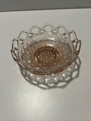 Vintage Pink Depression Glass Decorative Dish