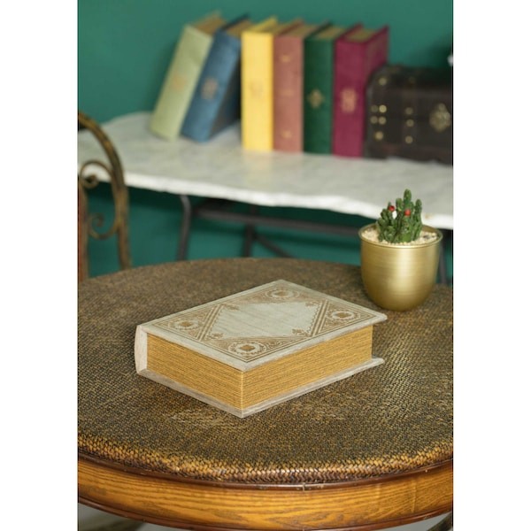 VINTIQUEWISE QI003691.W Trinket Storage Box, Off White, Wood thumbnail 6