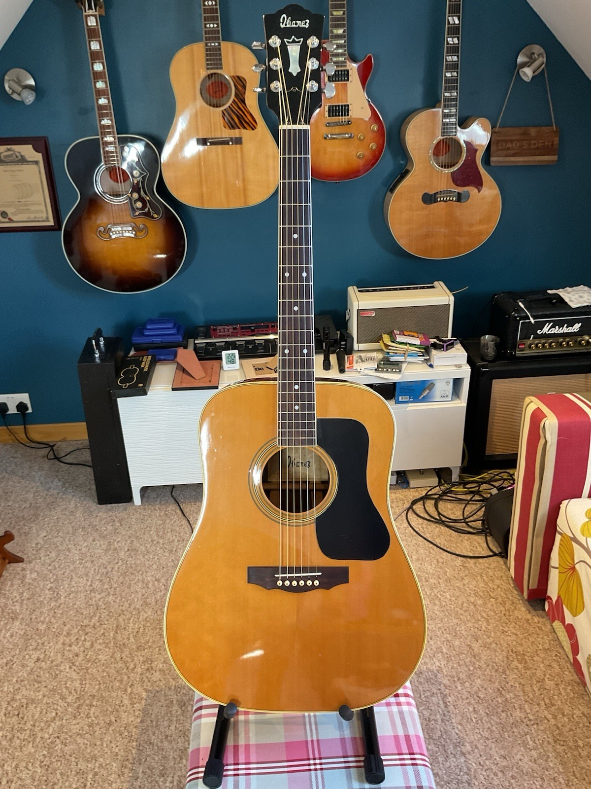 Vintage Ibanez Acoustic Made In Japan  2846 W / Case Excellent Condition Rare