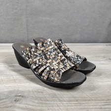 Bernie Mev Kent Wedge Women's Sz 38 US 7.5 Comfort Sandals Confetti Multicolor