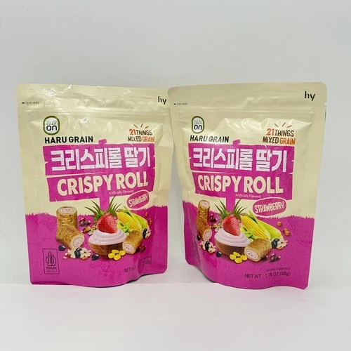 (2CT)HY Haru Grain Crispy Roll - Strawberry Flavor 1.76oz/(50g) - product listing photo