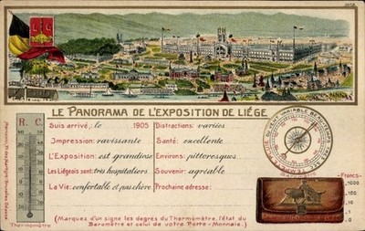 Präge Litho Liège Lüttich Wallonien, Expo, Weltausstellung 1905,... - 11253783
