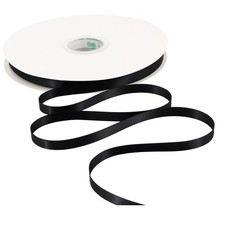 BAORJCT Solid Color Satin Ribbon 3/8 inch x 100 Yards Roll Black Double Faced...