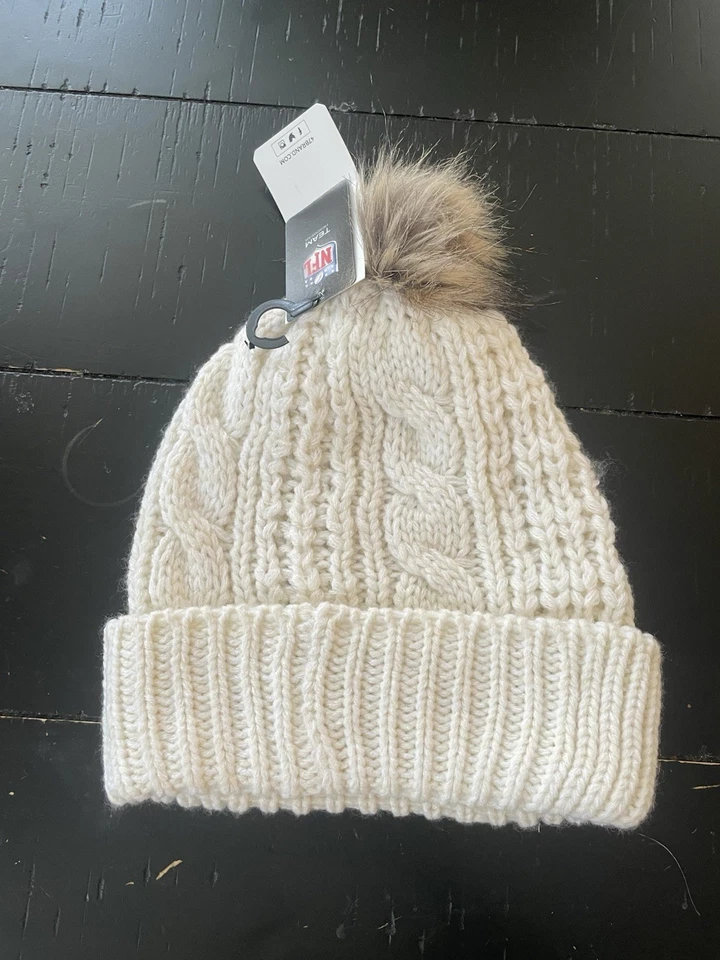 NFL Washington Commanders Women’s White Cable Knot Beanie NWT - Image 3 of 4
