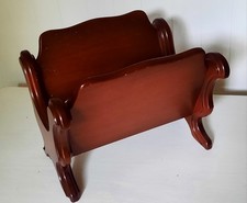 Vintage Gustavian Style large Wooden Magazine Newspaper storage Rack