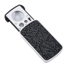 Pocket LED Light Slide-out Jewelry Magnifying Glass Magnifier Loupe 30X 60X 90X,