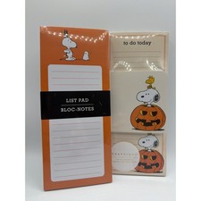 Peanuts Snoopy Halloween Notepad Bundle 2 Packs Ghost Pumpkin Graphique NWT