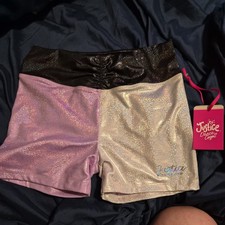 Justice Girl's Size XL 16/18 Iridescent Foil Shorts NEW Glittery