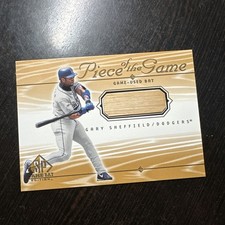 2001 SP Game Bat Edition Piece of the Game Gary Sheffield #GS